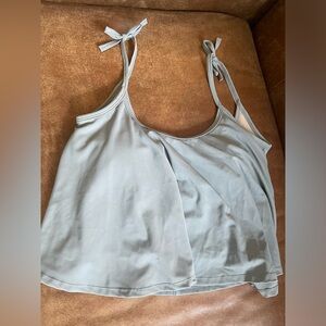 Kortni Jeane Flutter Tankini Gray Med like new